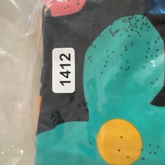 1412 LuLaRoe Leggings Size OS Light Brown and Orange Giant Flower Print … - Picture 4 of 4